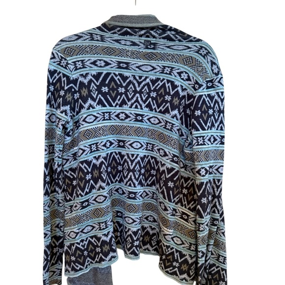Billabong Blue and White Patterned Cardigan Sz.M - Picture 2 of 5